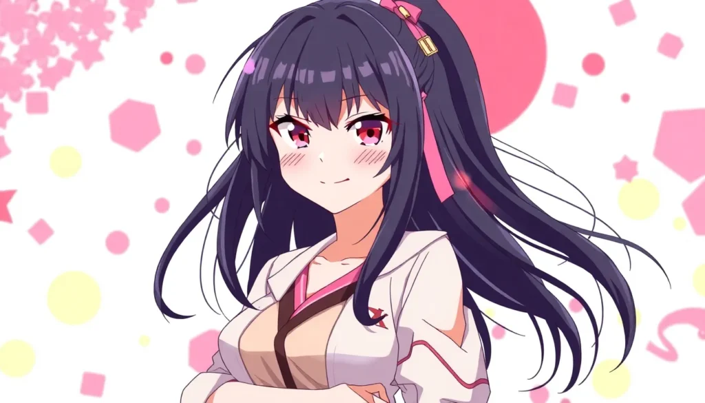 black hair anime characters girl